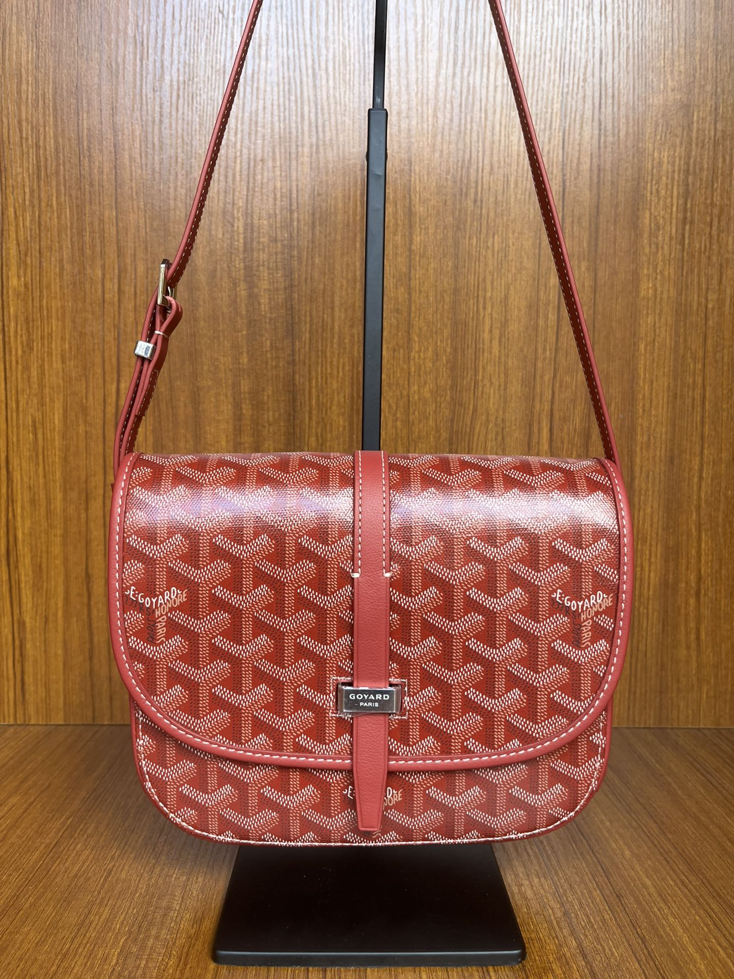GOYARD Goyardine Belvedere II PM Messenger Bag Red 147493