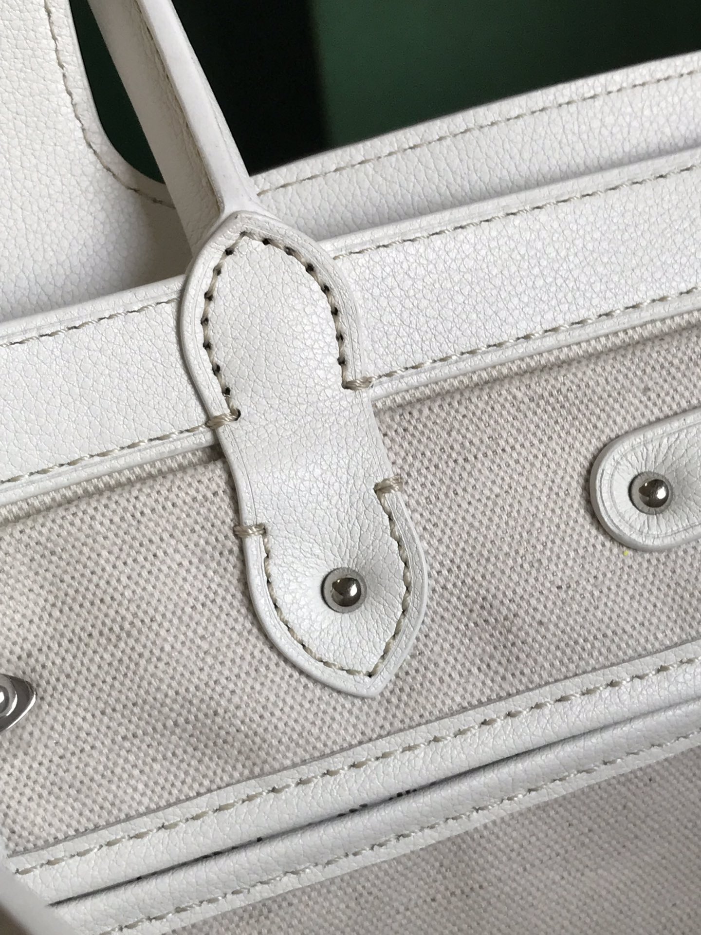 Goyard Saigon Tote White Goyardine Canvas Palladium ...