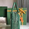 Goyard St. Jeanne MM Handbag Gray PVC Canvas Green