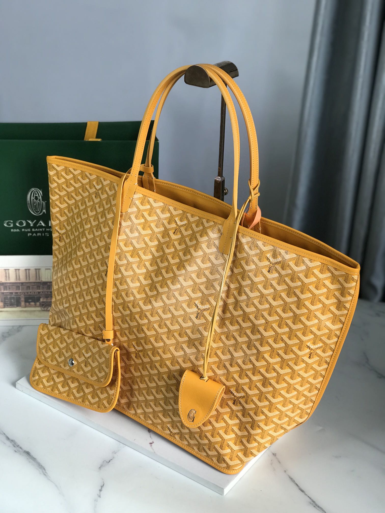 Goyard Saint Louis Tote Coated Canvas PM yellow  Orange