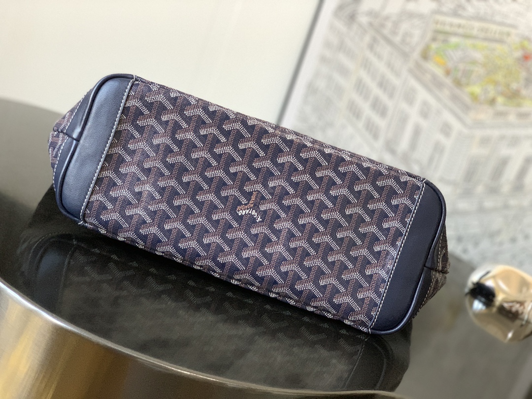 GOYARD Saint Louis PM Tote Bag Pouch Navy Marine