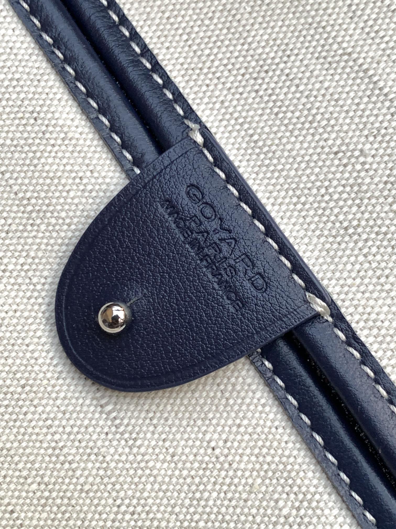 GOYARD Saint Louis PM Tote Bag Pouch Navy Marine