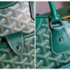 Goyard St. Jeanne MM Handbag Gray PVC Canvas Green