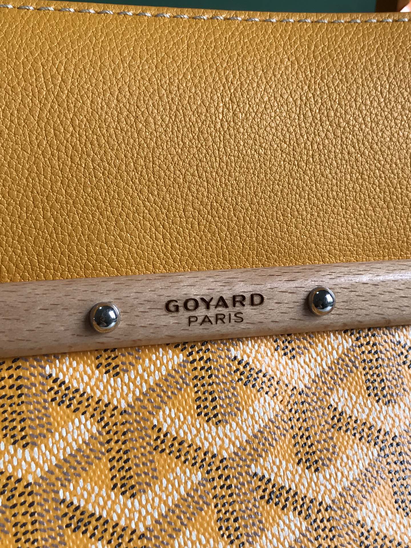 Goyard Saigon Tote Yellow Goyardine Canvas Palladium