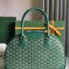 Goyard St. Jeanne MM Handbag Gray PVC Canvas Green