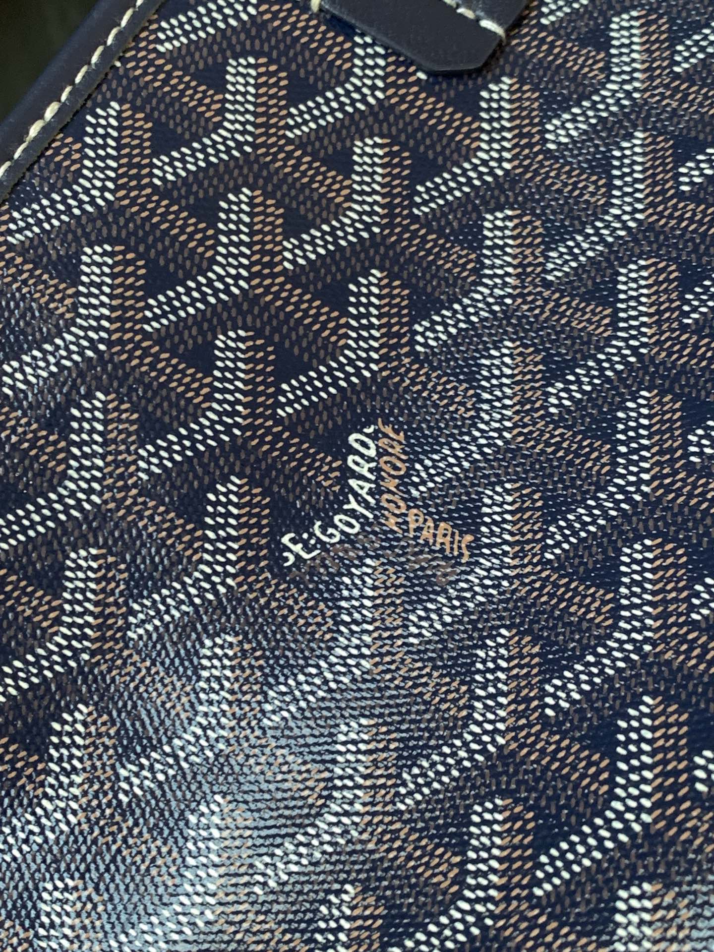 GOYARD Saint Louis PM Tote Bag Pouch Navy Marine