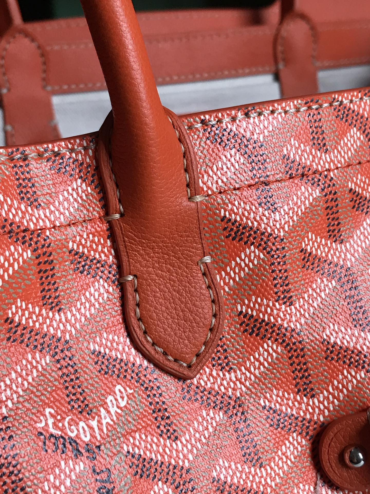 Goyard Saigon Tote orange Goyardine Canvas Palladium ...