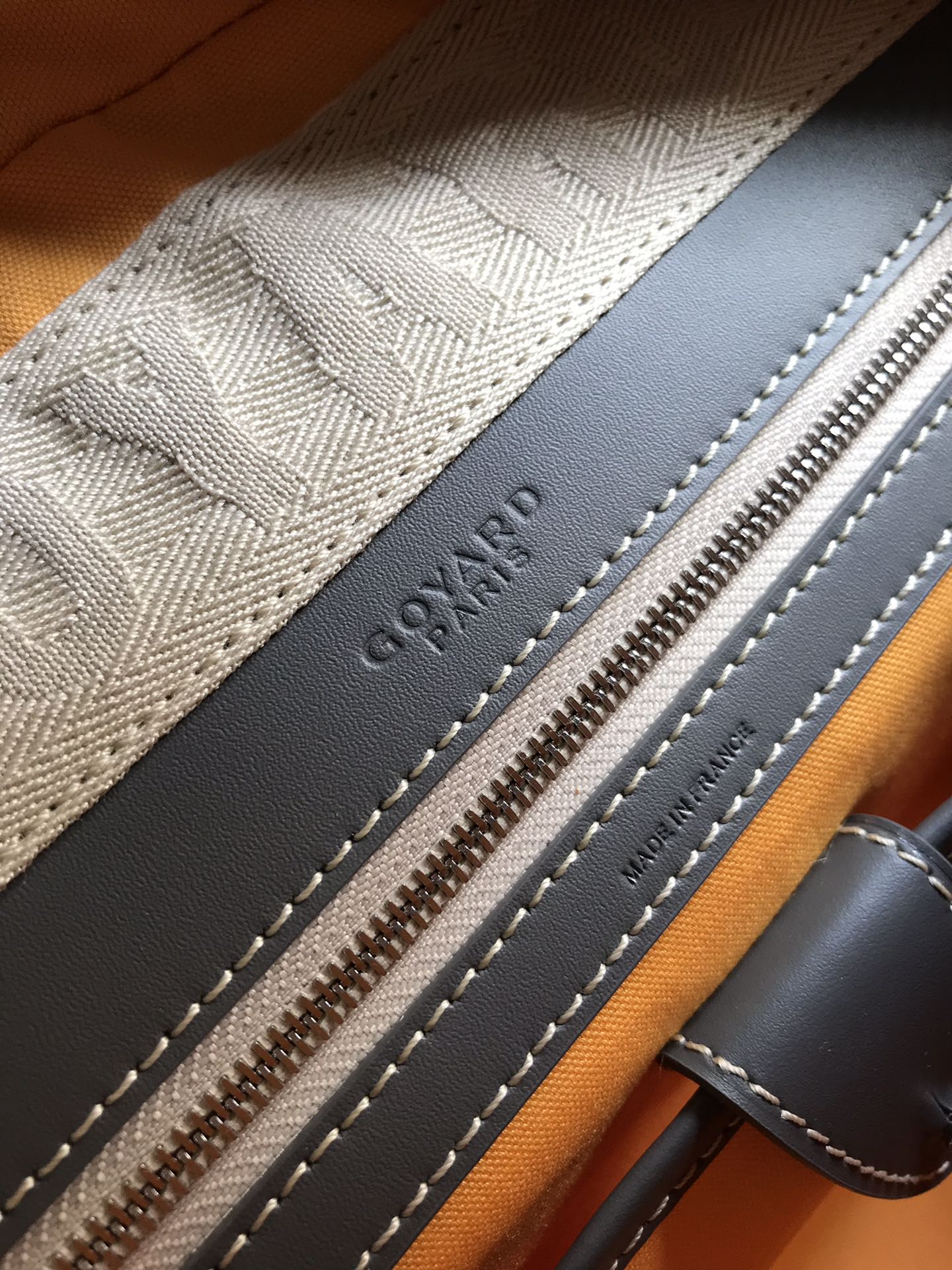 Goyard St. Jeanne MM Handbag Gray PVC Canvas Grey Cloth ref