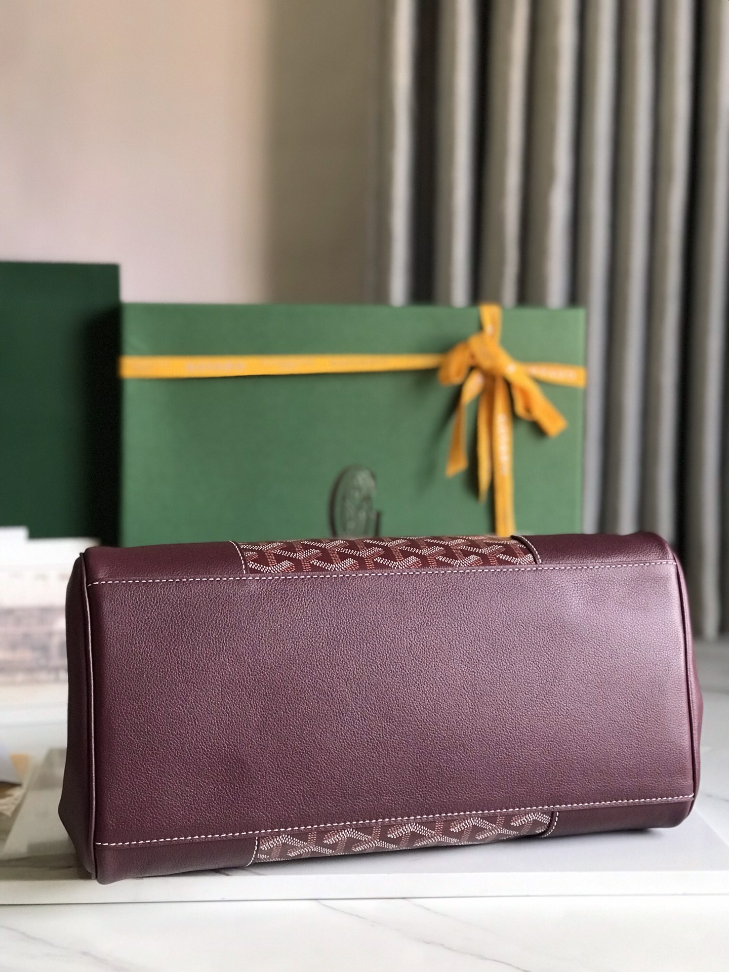 Goyard Saigon Tote Burgundy Goyardine Canvas MATIGNON  00509