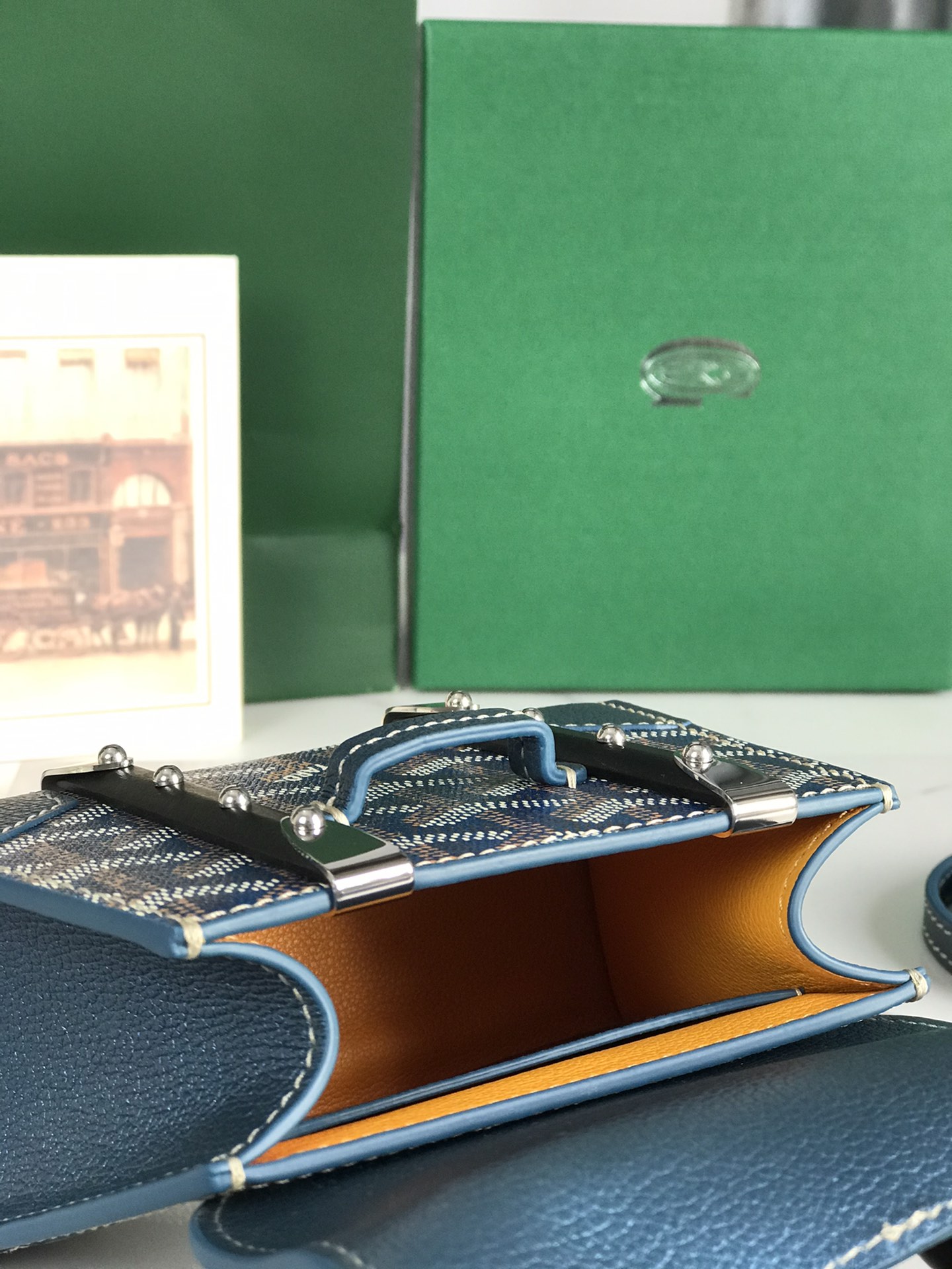 Goyard Saigon Structure Nano Bag Pearly Blue