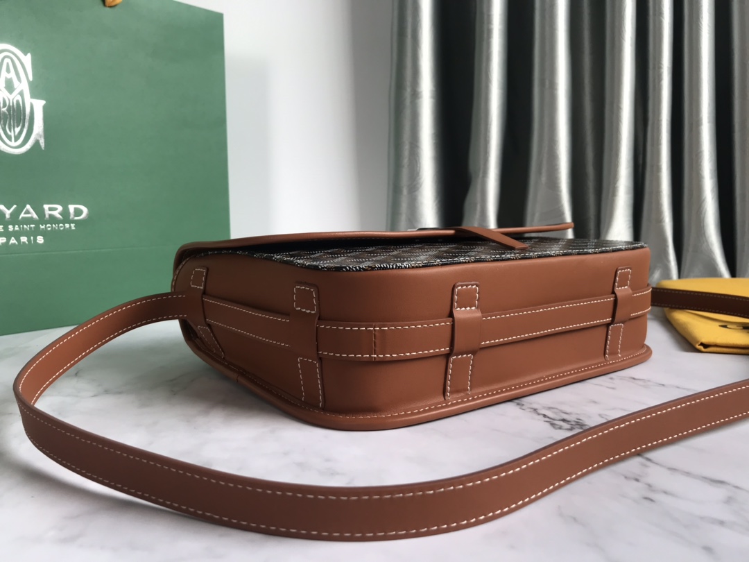 GOYARD Goyardine Belvedere II MM Messenger Bag Black Gold