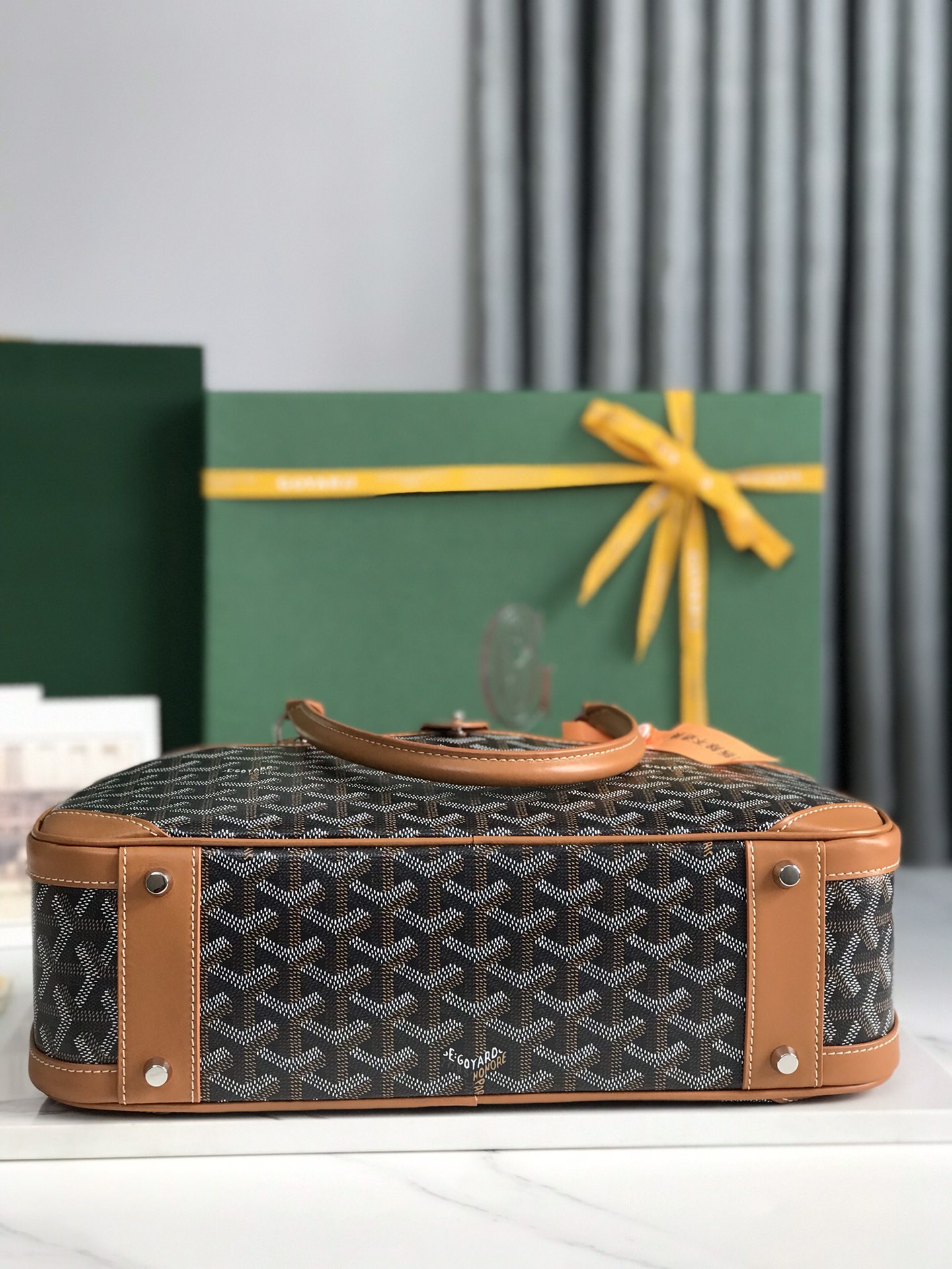 Goyard Brown/Black Goyardine Coated Canvas Saint Jeanne PM