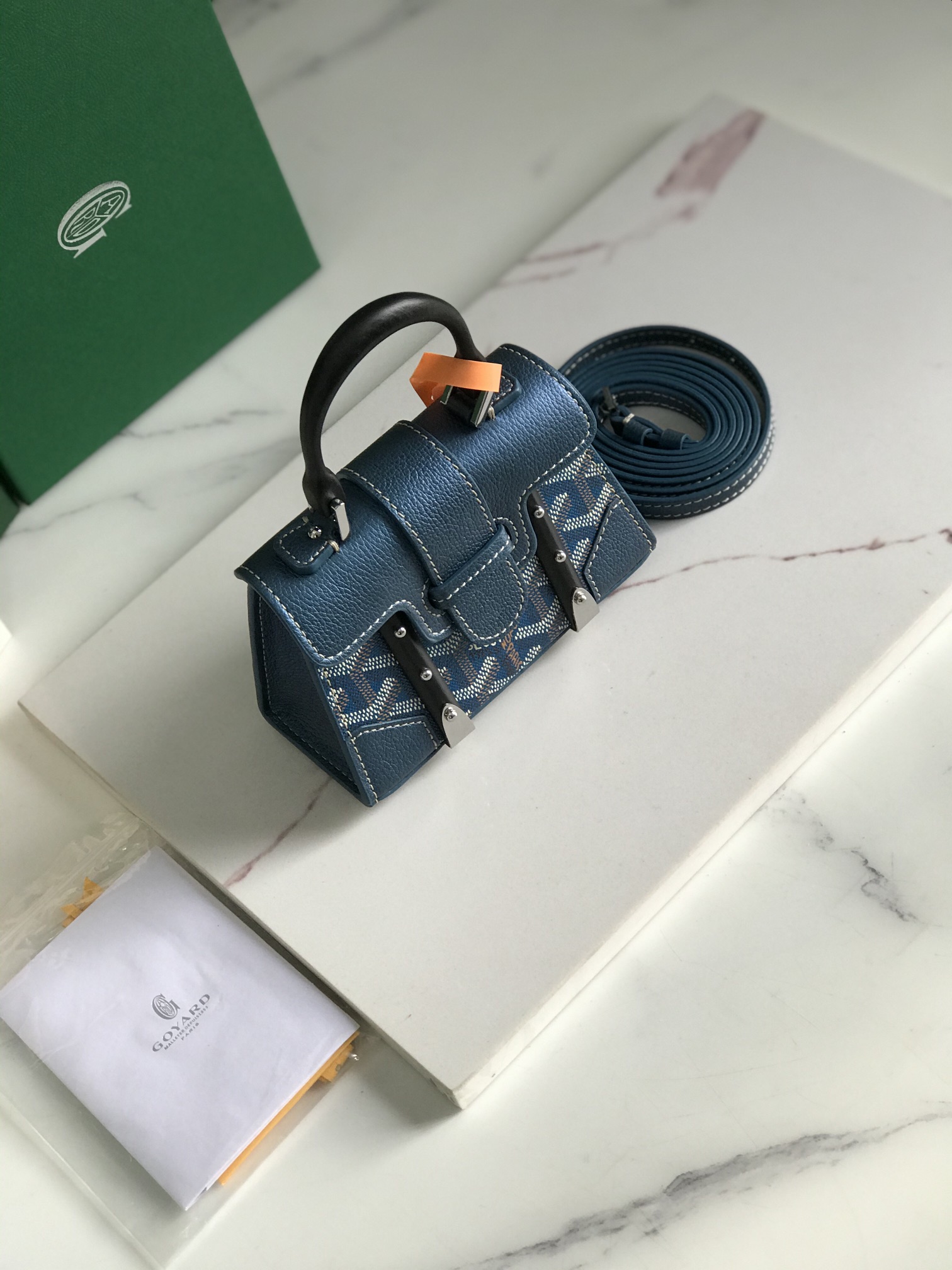 Goyard Saigon Structure Nano Bag Pearly Blue