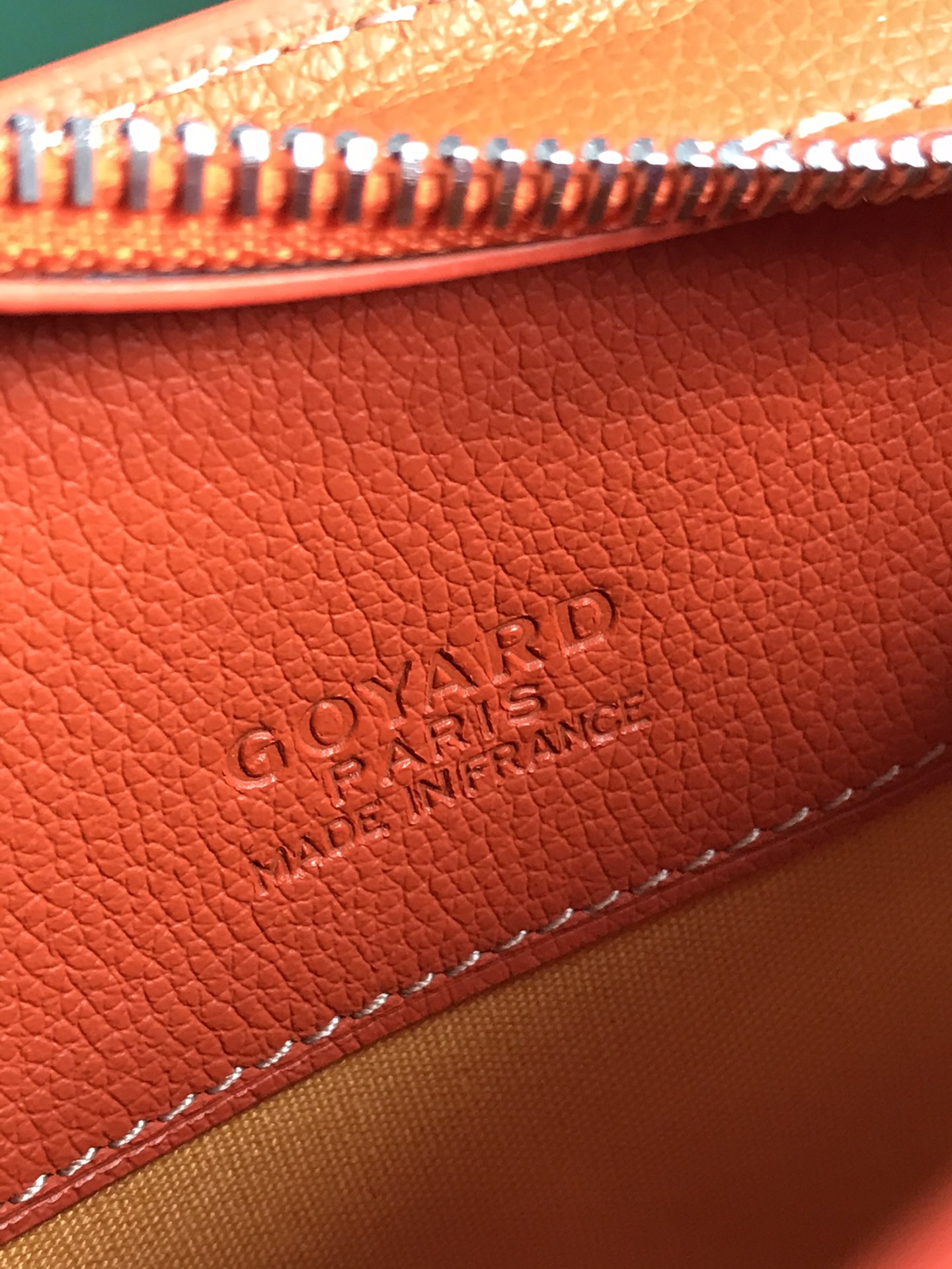 Goyard orange Goyardine Canvas And Chevroches Calfskin