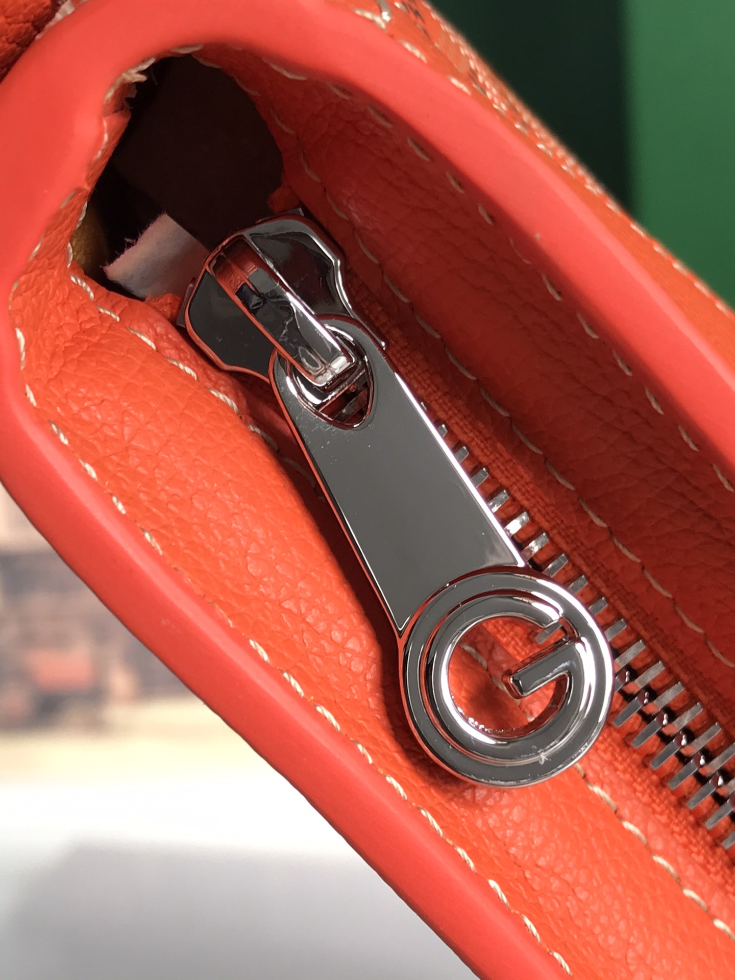 Goyard orange Goyardine Canvas And Chevroches Calfskin