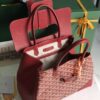 Goyard Saigon Tote Red Goyardine Canvas Palladium Hardware
