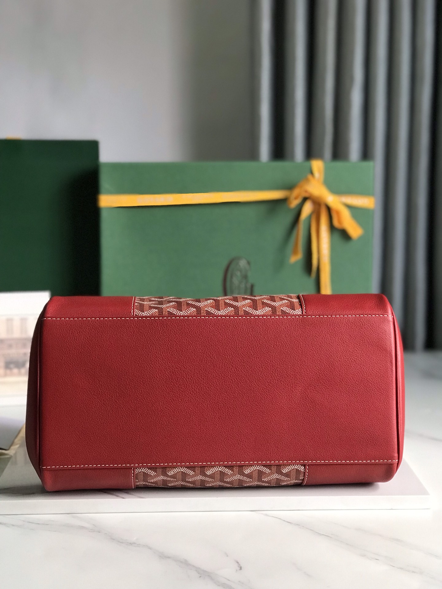 Goyard Saigon Tote Red Goyardine Canvas Palladium Hardware