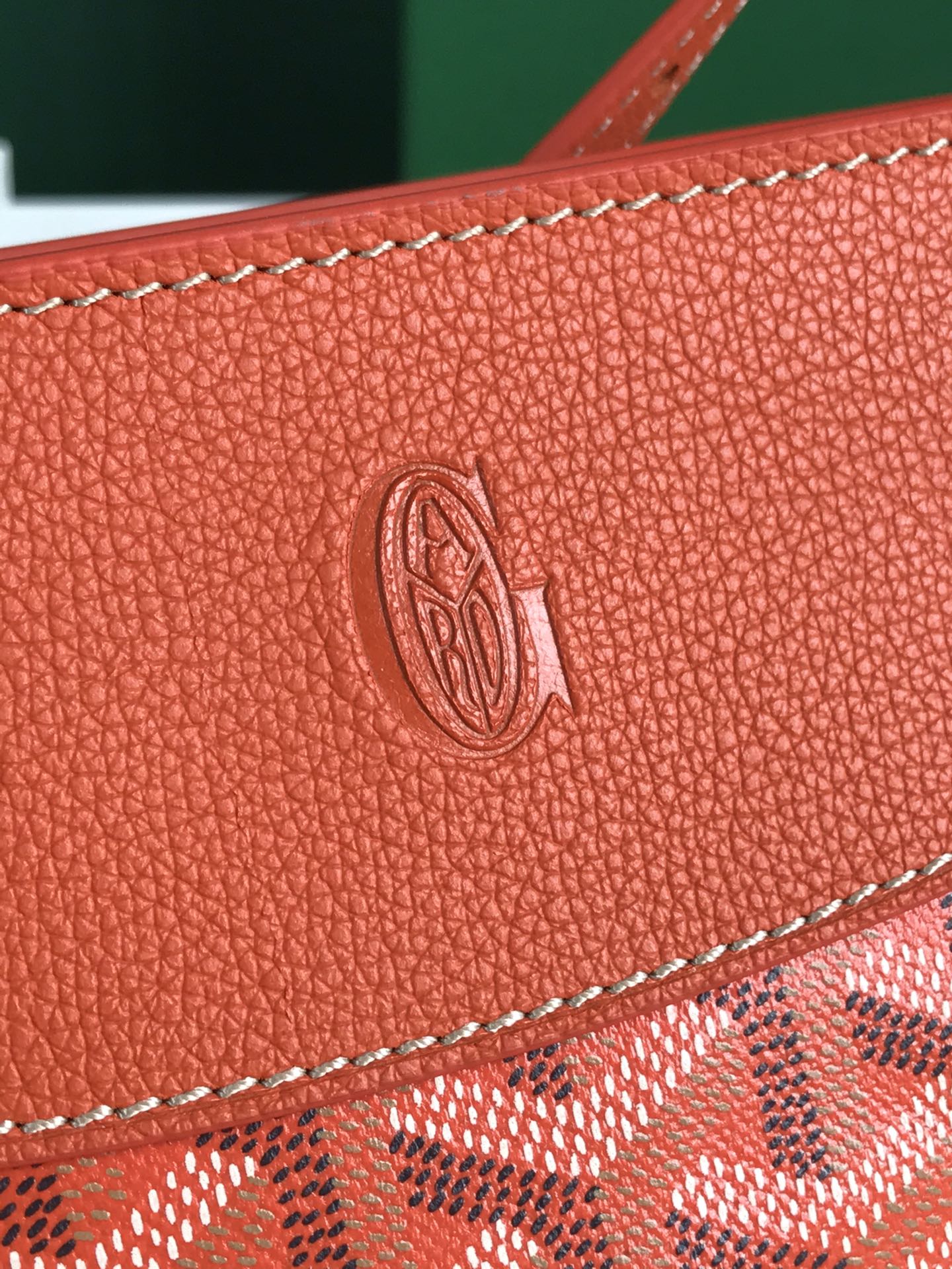Goyard orange Goyardine Canvas And Chevroches Calfskin