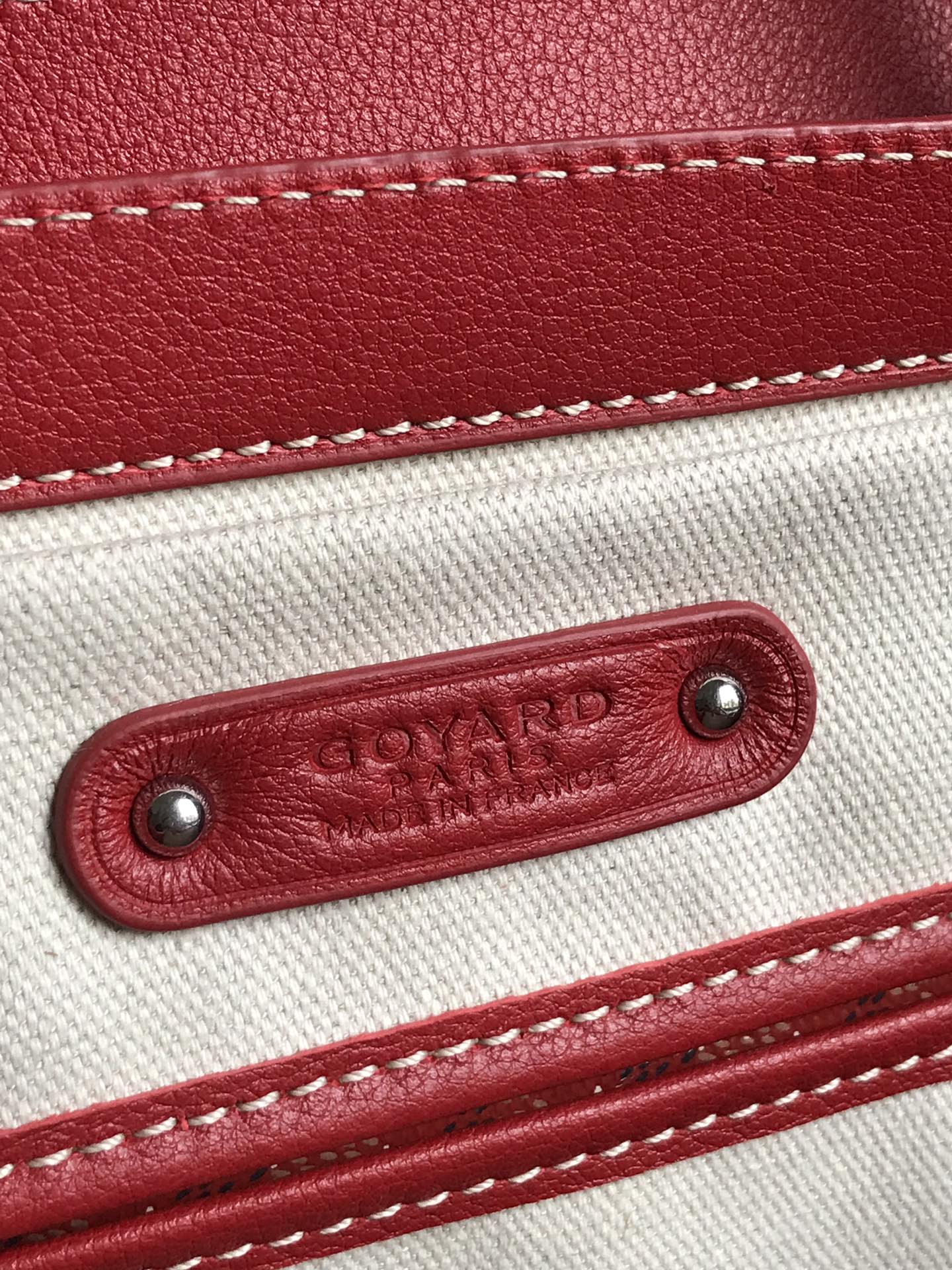 Goyard Saigon Tote Red Goyardine Canvas Palladium Hardware