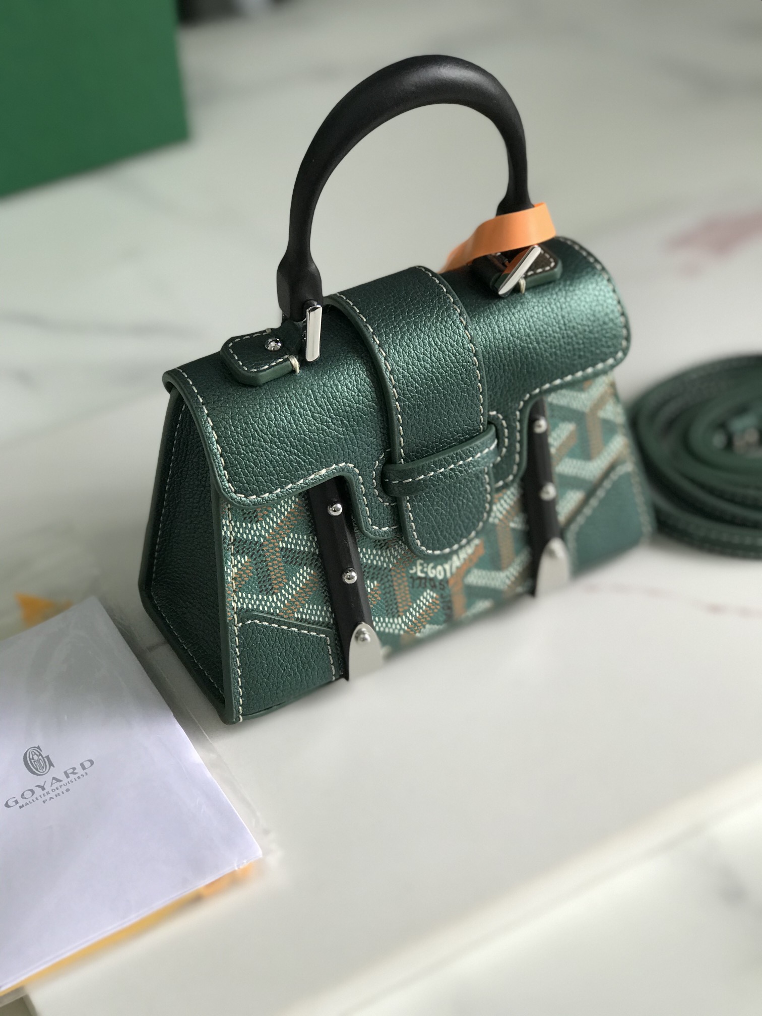 Goyard Saigon Structure Nano Pearly Green Goyardine