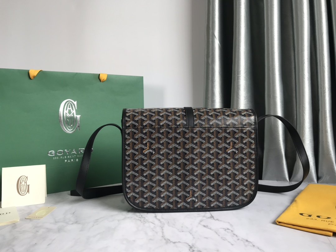 GOYARD Goyardine Belvedere II PM Messenger Bag Black