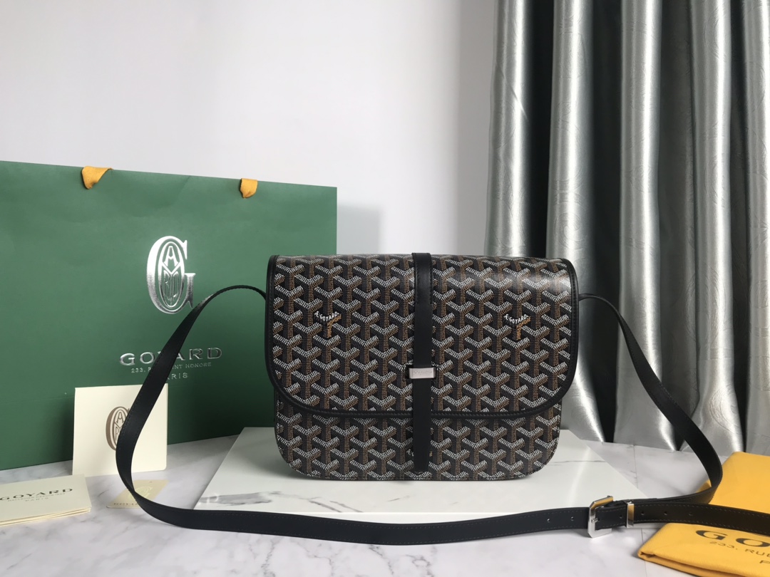 GOYARD Goyardine Belvedere II PM Messenger Bag Black