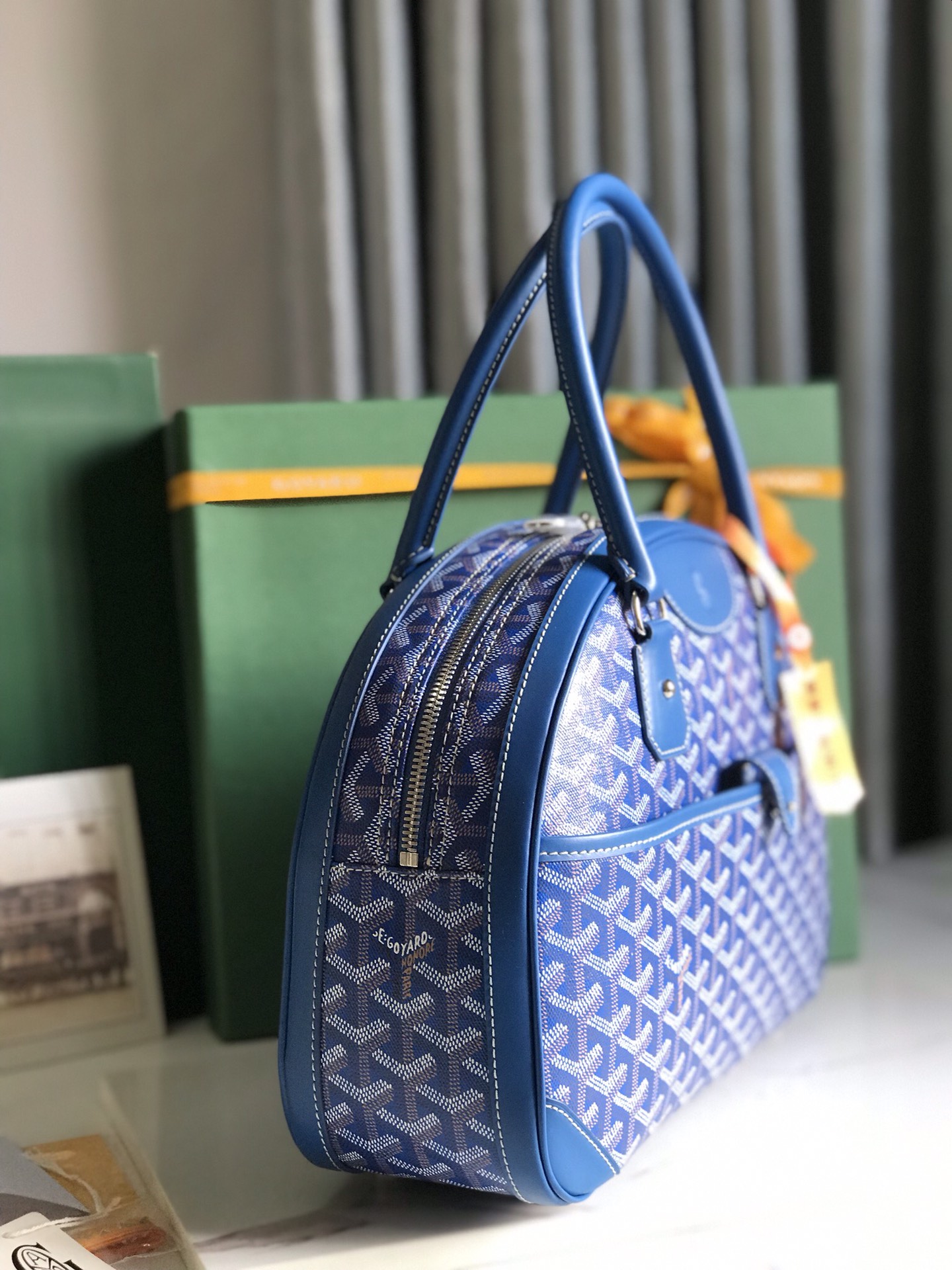 Goyard Saint Jeanne Bag Coated Canvas PM blue