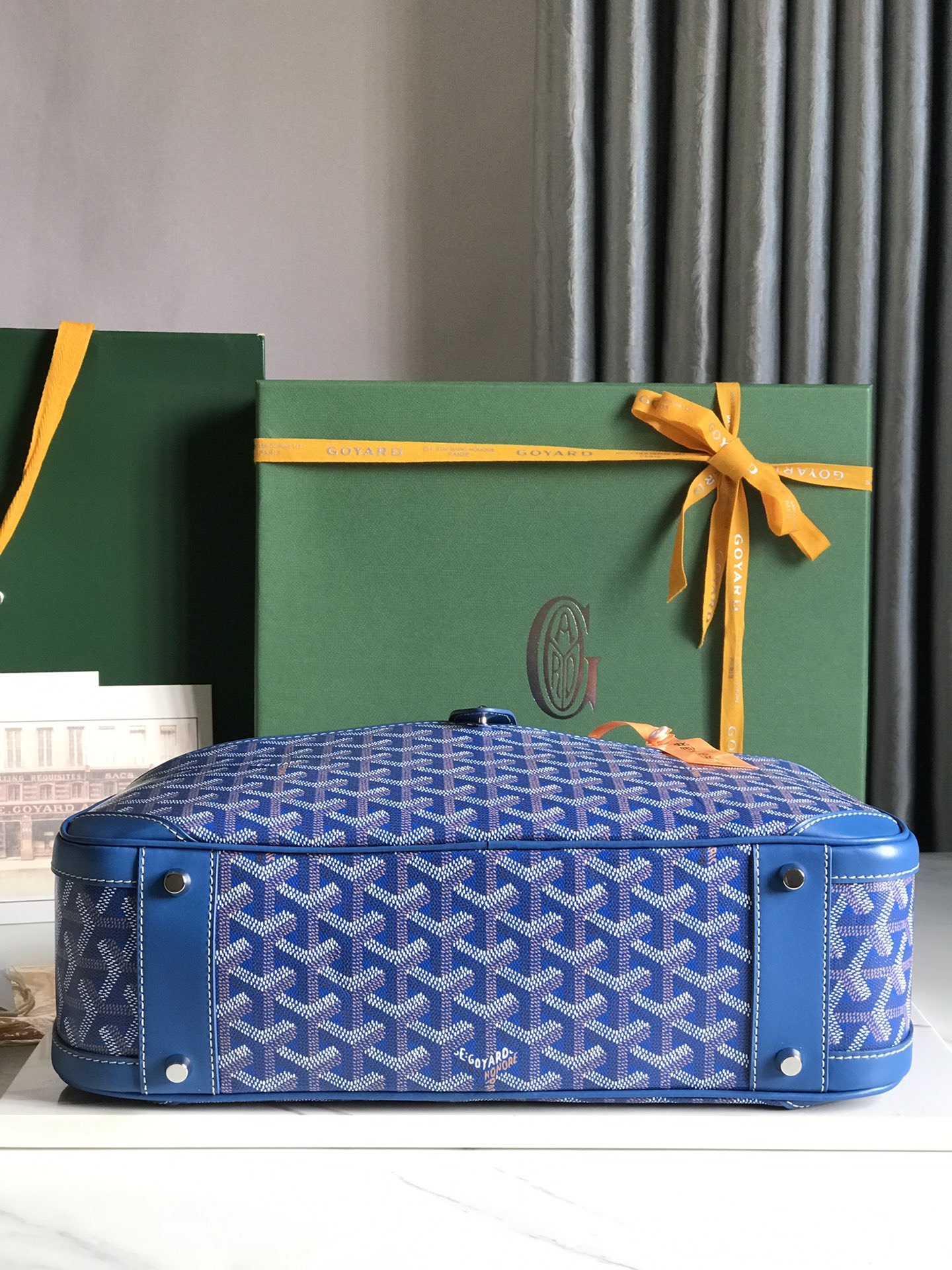 Goyard Saint Jeanne Bag Coated Canvas PM blue