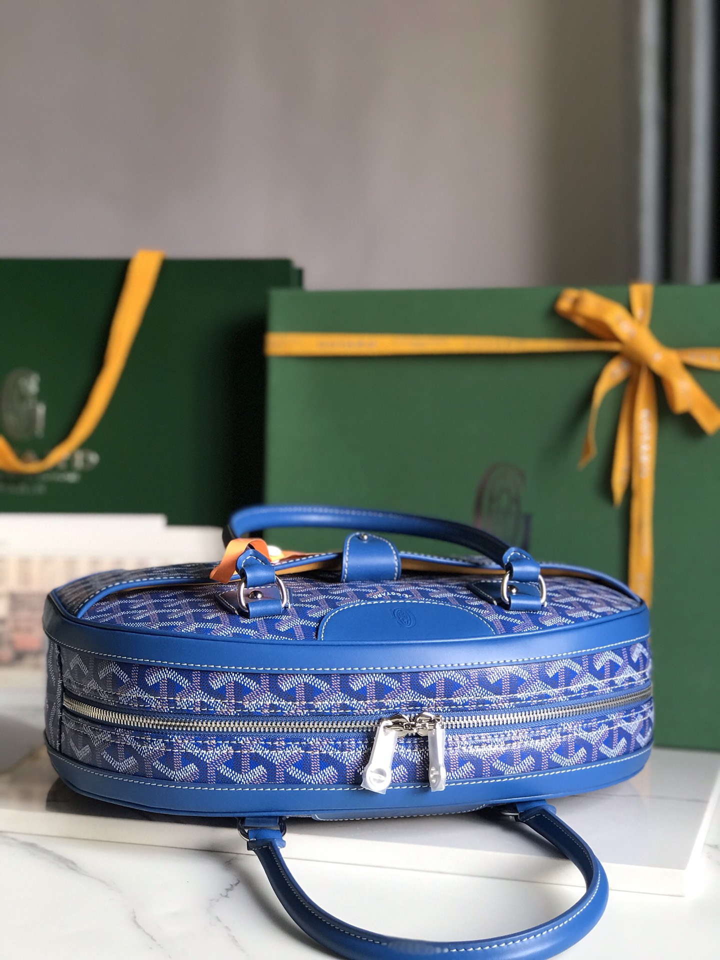 Goyard Saint Jeanne Bag Coated Canvas PM blue