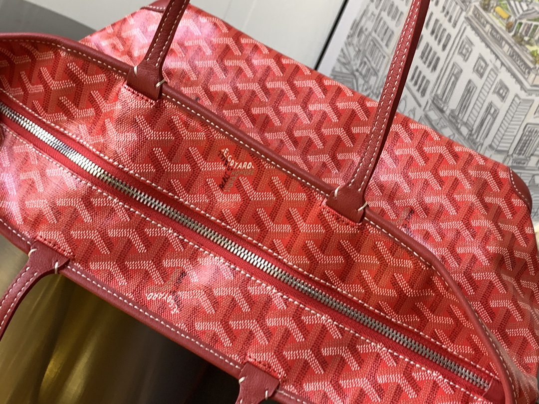 Goyard Artois Tote Coated Canvas PM Red 2311341