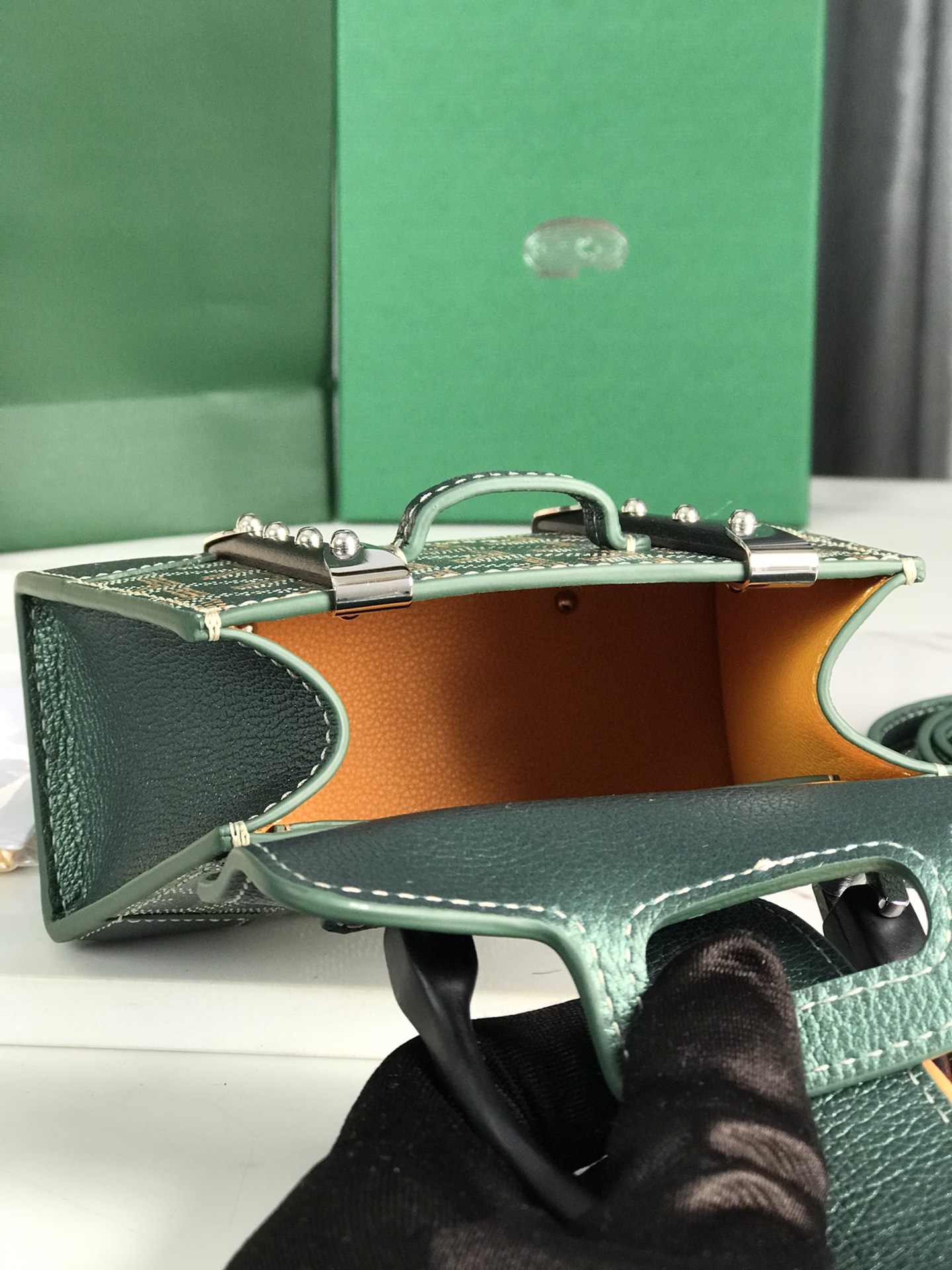 Goyard Saigon Structure Nano Pearly Green Goyardine