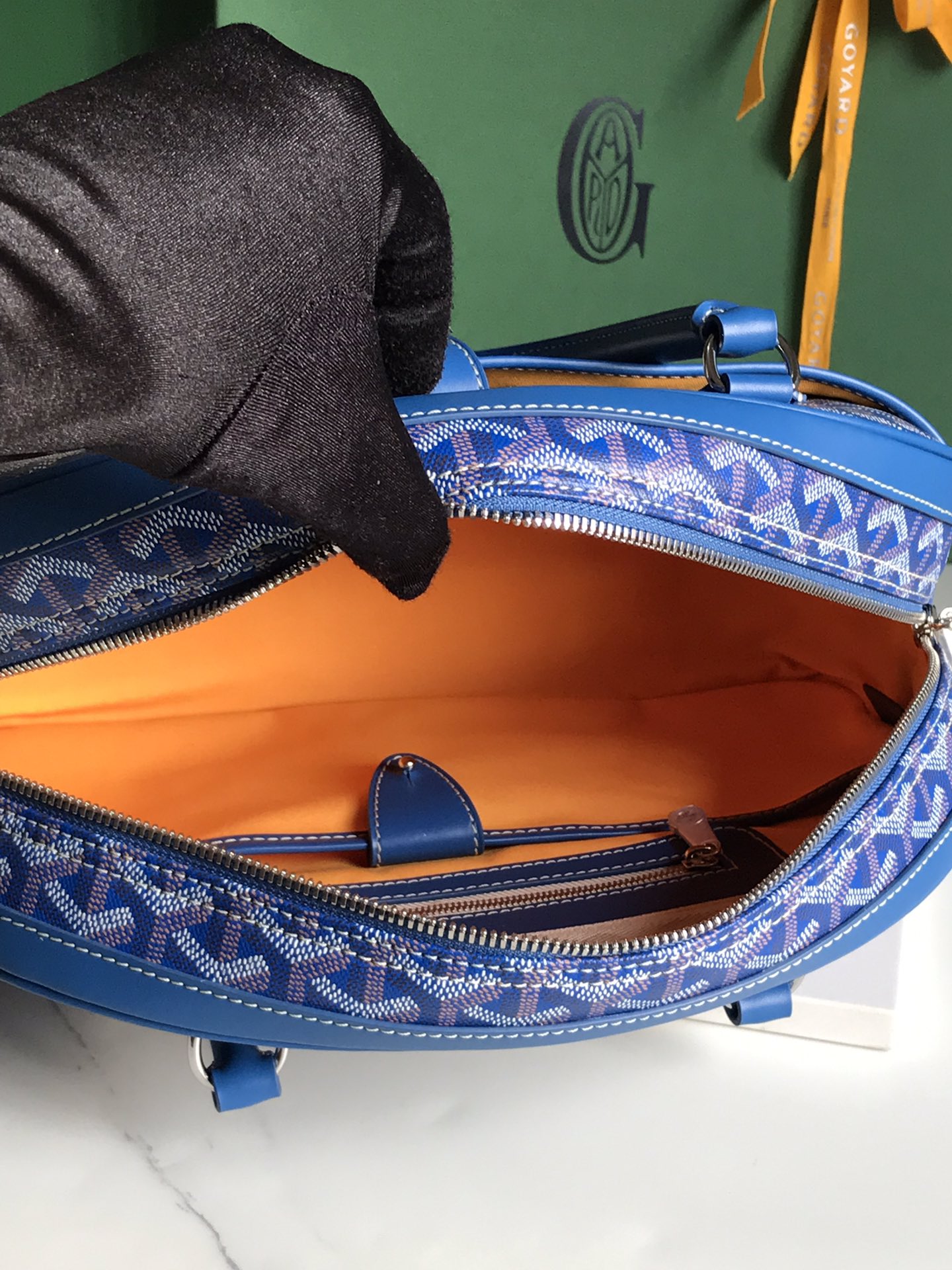 Goyard Saint Jeanne Bag Coated Canvas PM blue