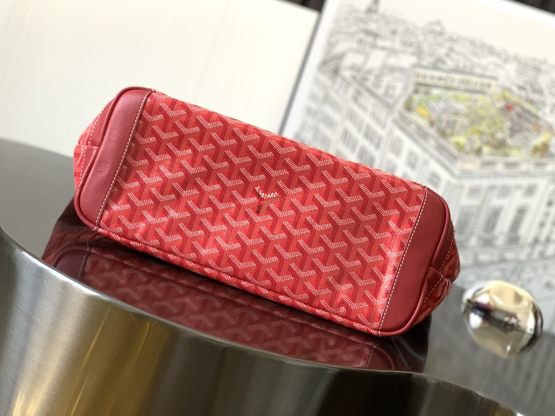 Goyard Artois Tote Coated Canvas PM Red 2311341