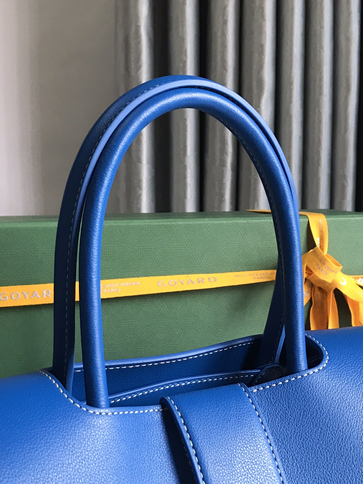 Goyard Saigon Tote Sky Blue Goyardine Canvas Palladium