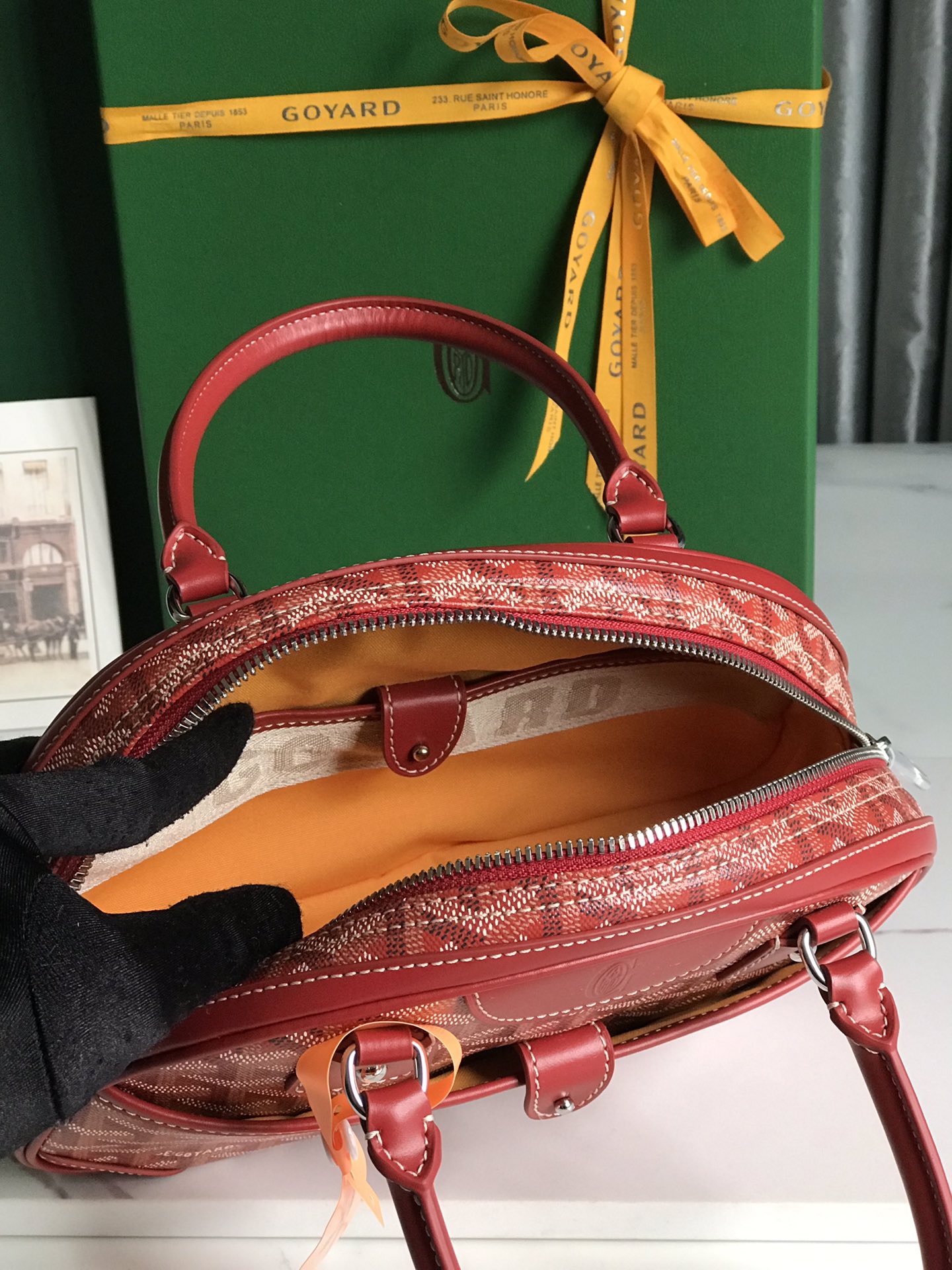 Goyard Saint Jeanne Bag Coated Canvas PM red