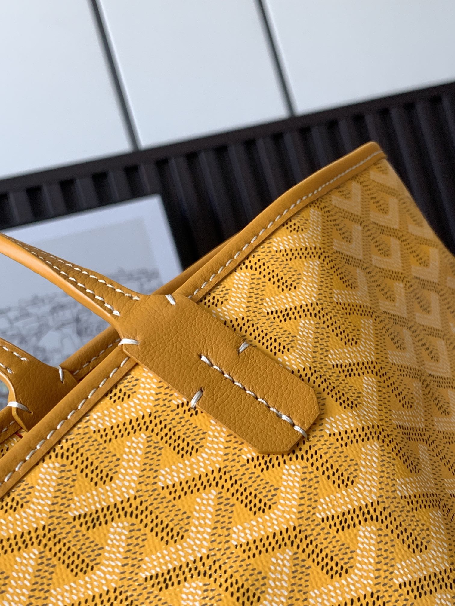 Goyard Yellow Goyardine Coated Canvas and Leather Saint Louis PM Tote Goyard |