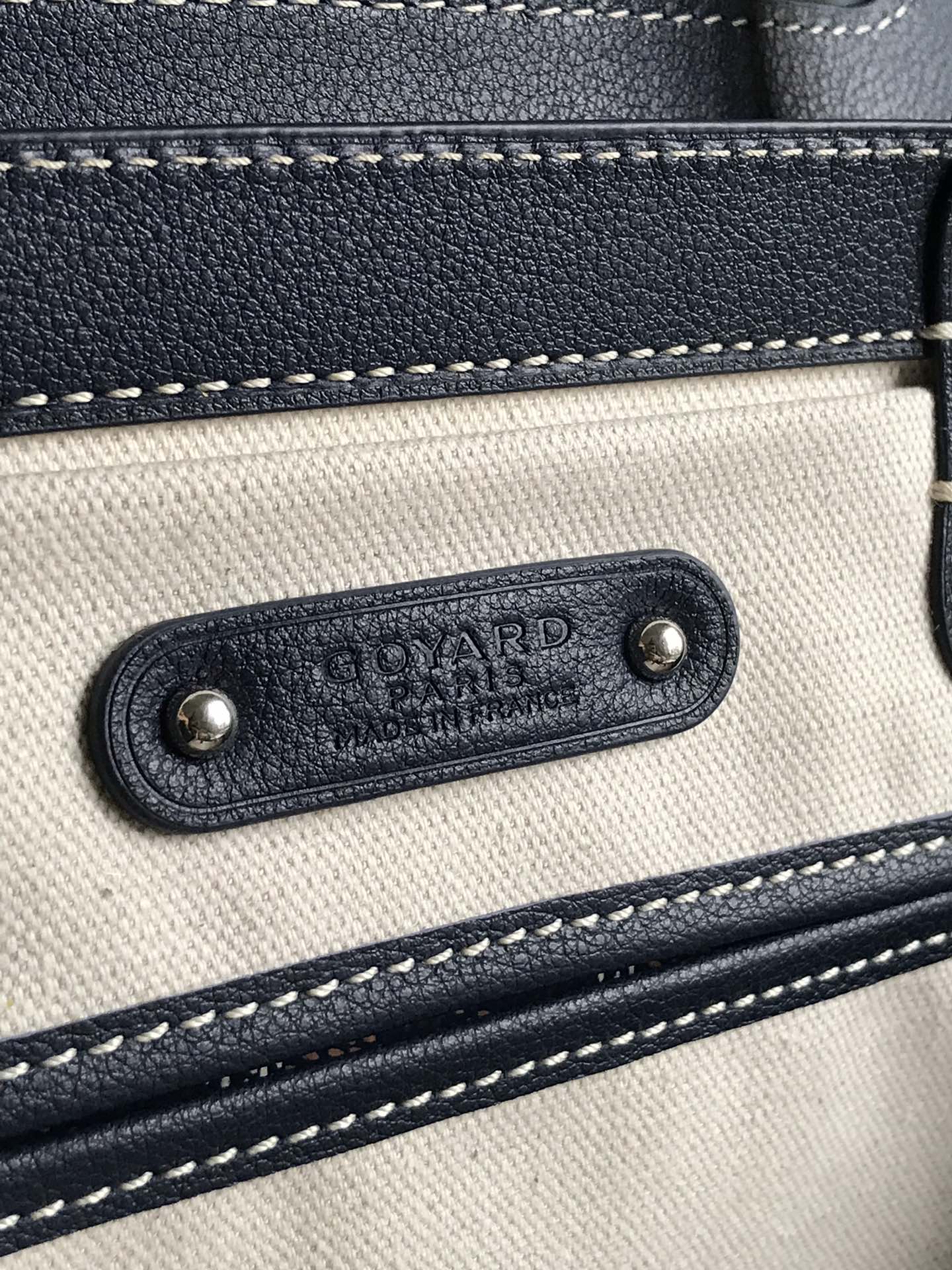 Goyard Saigon Tote Navy Blue Goyardine Canvas ...