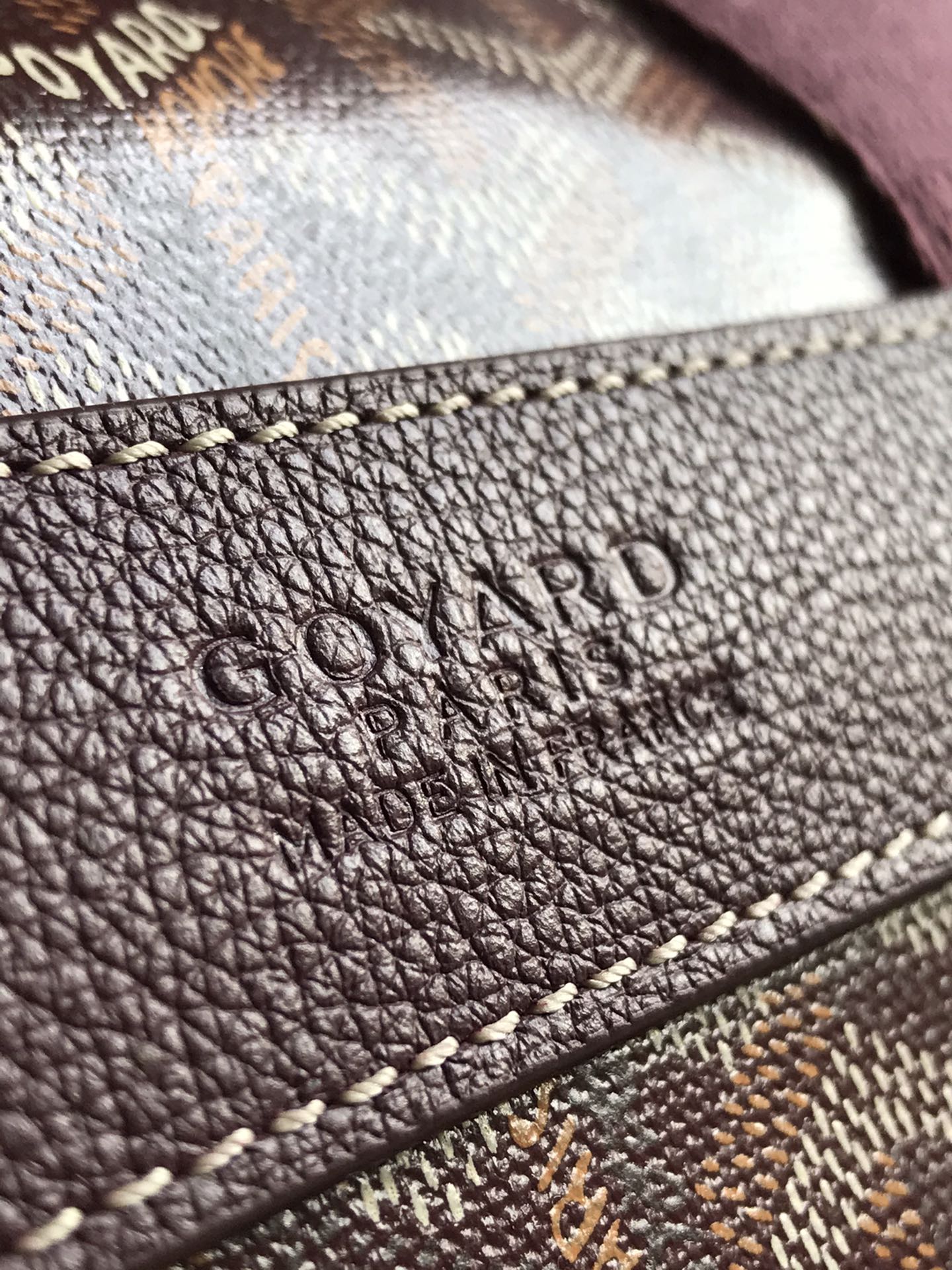 Goyard Barrel 40 Sports Bag Burgundy