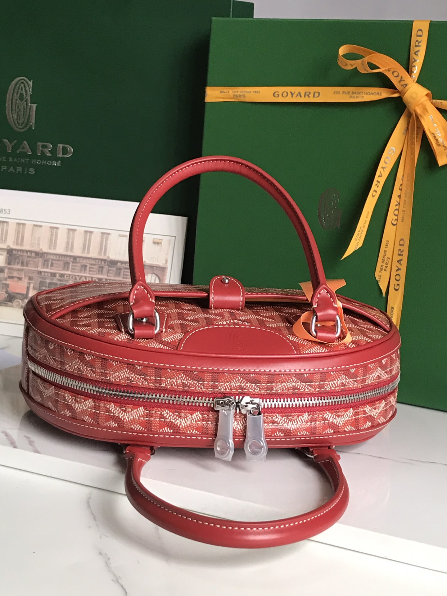 Goyard Saint Jeanne Bag Coated Canvas PM red