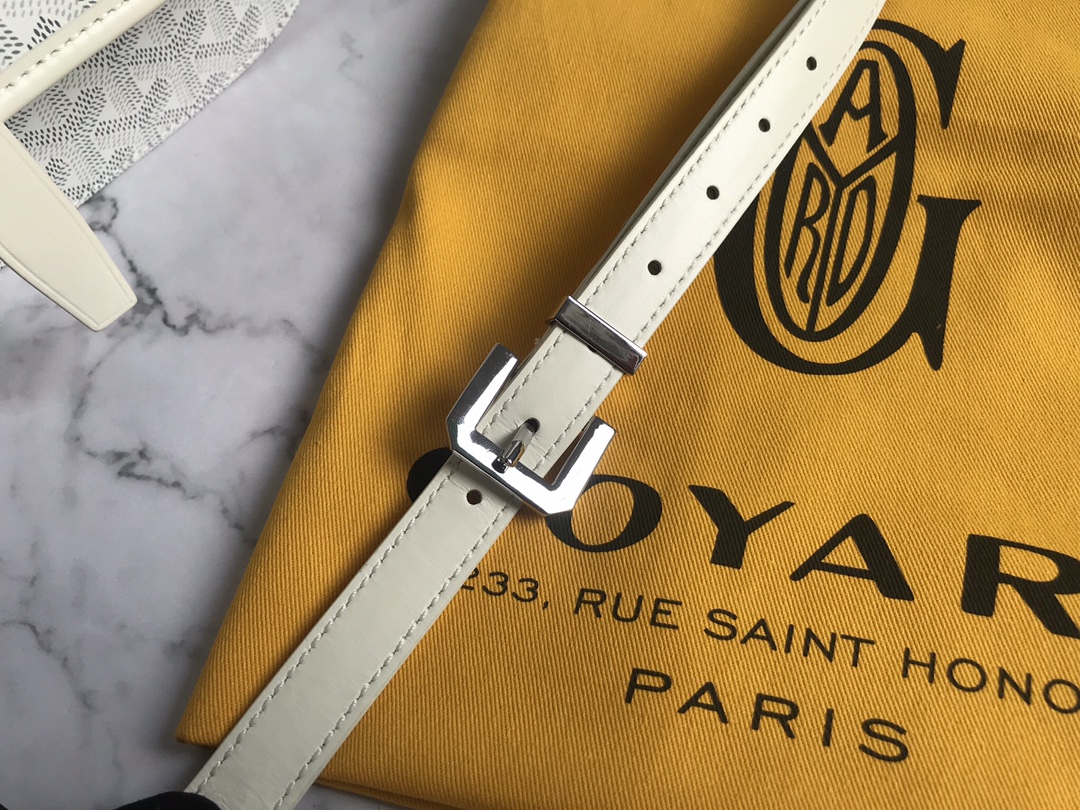 Goyard Goyardine Belvedere PM Messenger Bag White