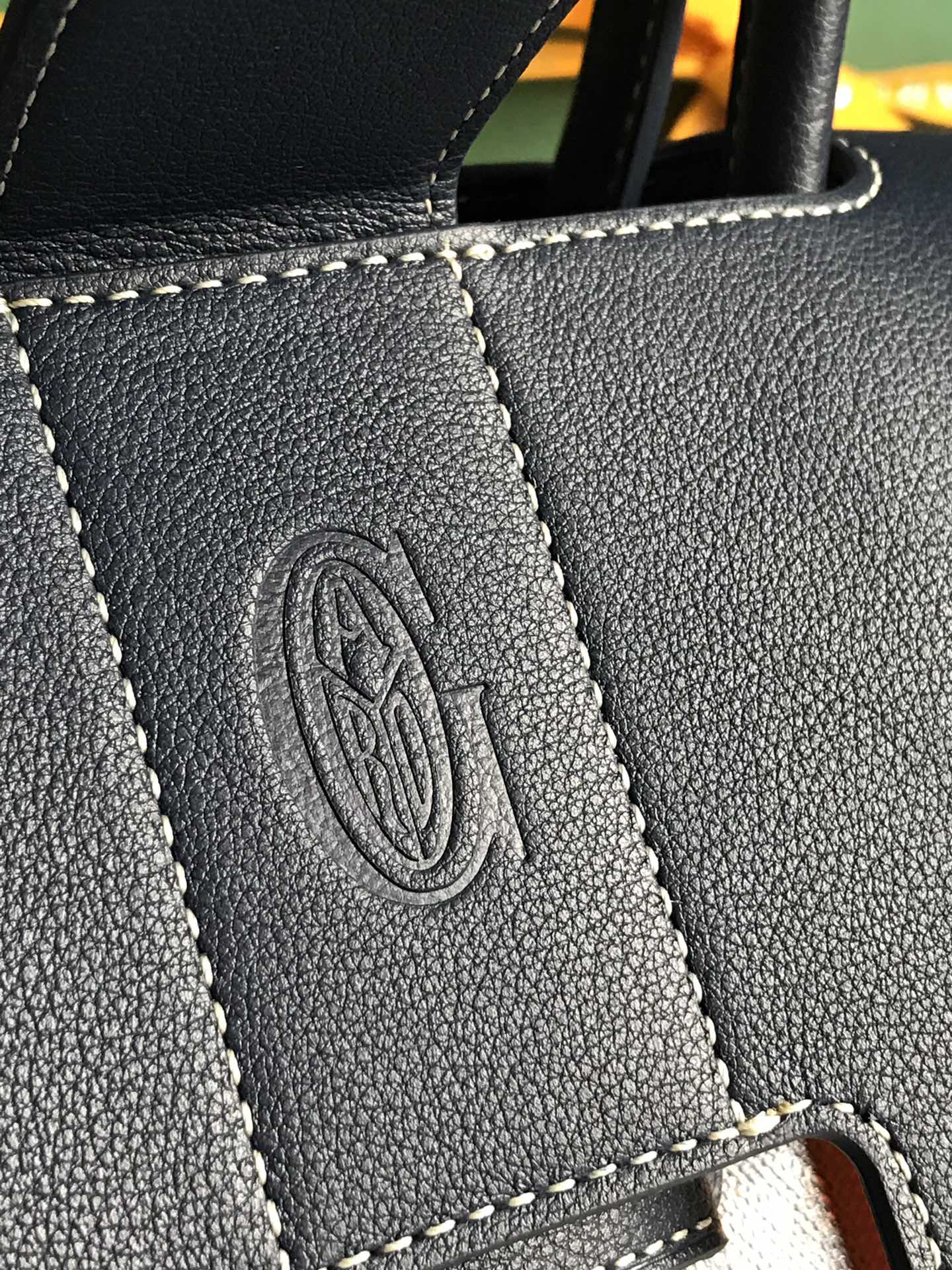 Goyard Saigon Tote Navy Blue Goyardine Canvas ...