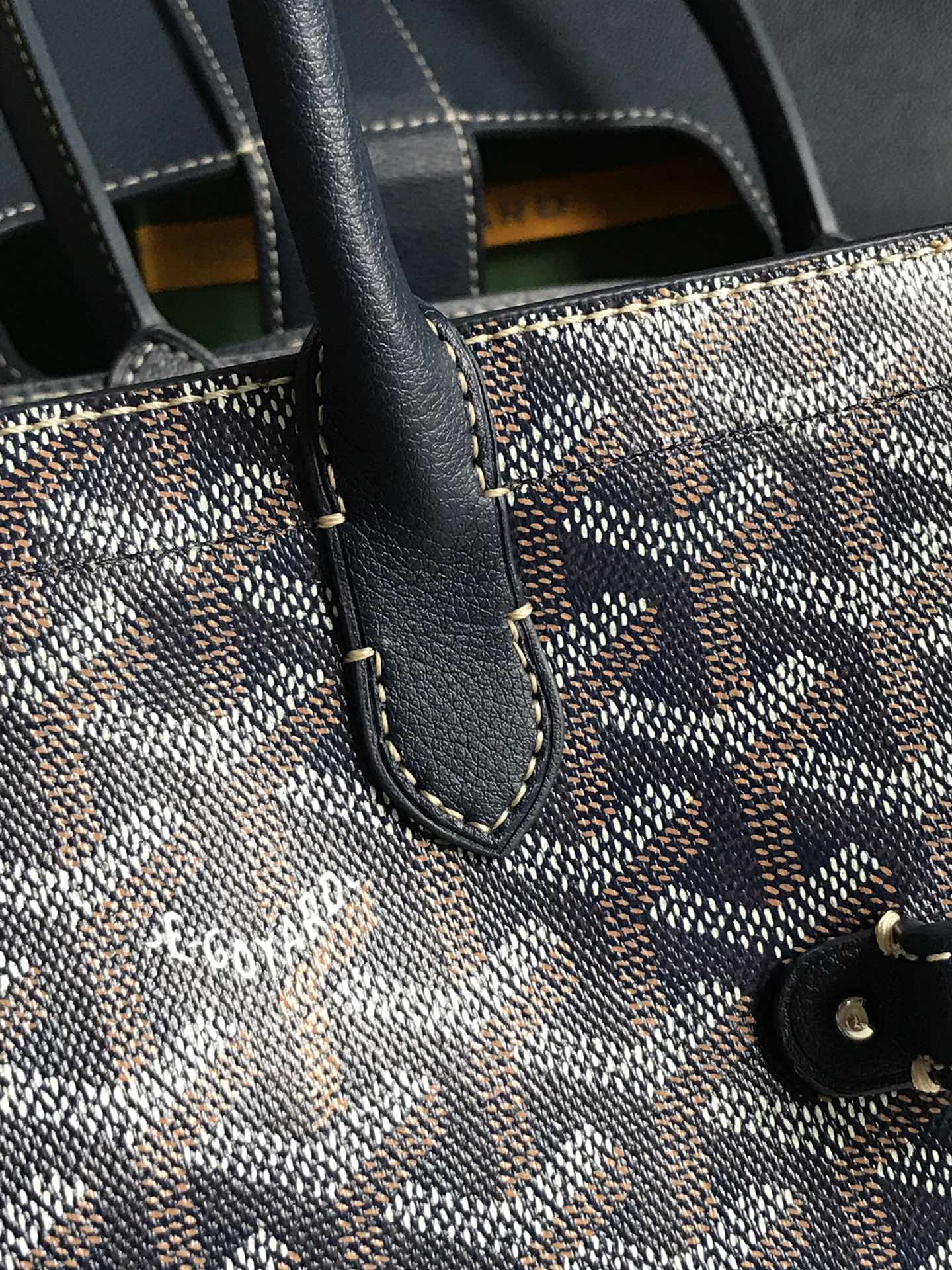 Goyard Saigon Tote Navy Blue Goyardine Canvas ...