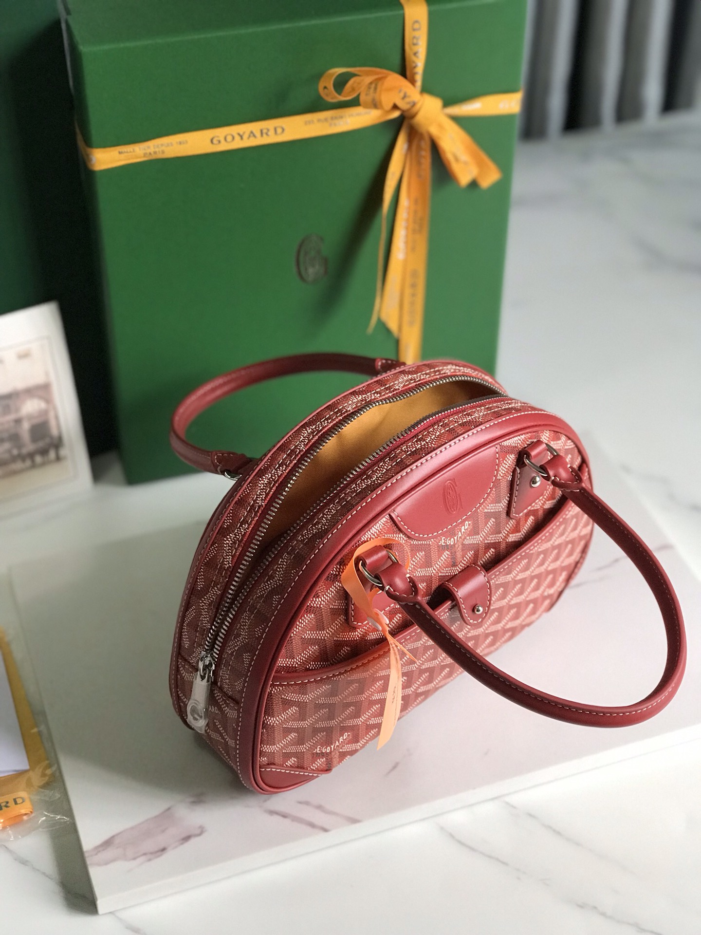Goyard Saint Jeanne Bag Coated Canvas PM red