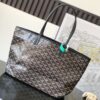 Goyard Black Goyardine Coated Canvas and Leather Saint Louis