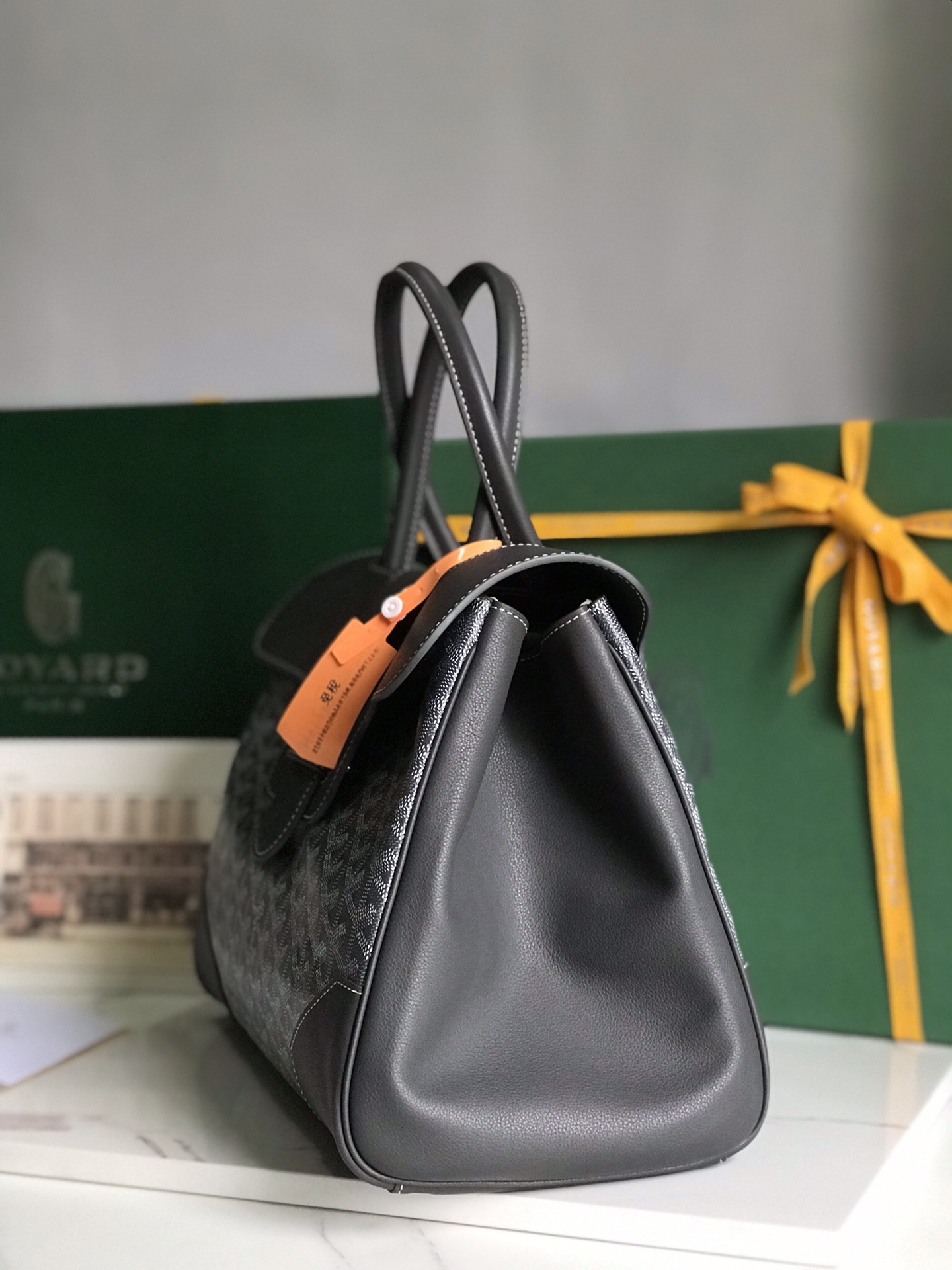 Goyard Sac Saigon Structuré Mini Black Women's Handbag |