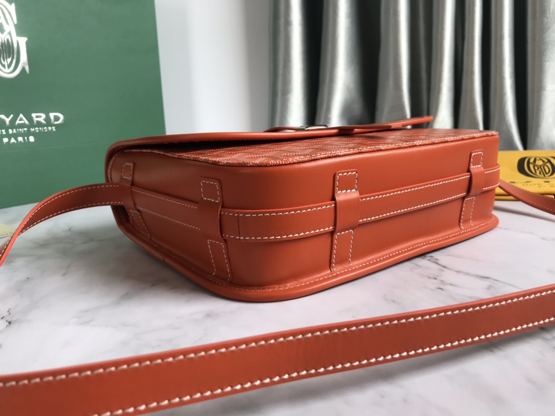 GOYARD Goyardine Belvedere II MM Messenger Bag Orange 516742