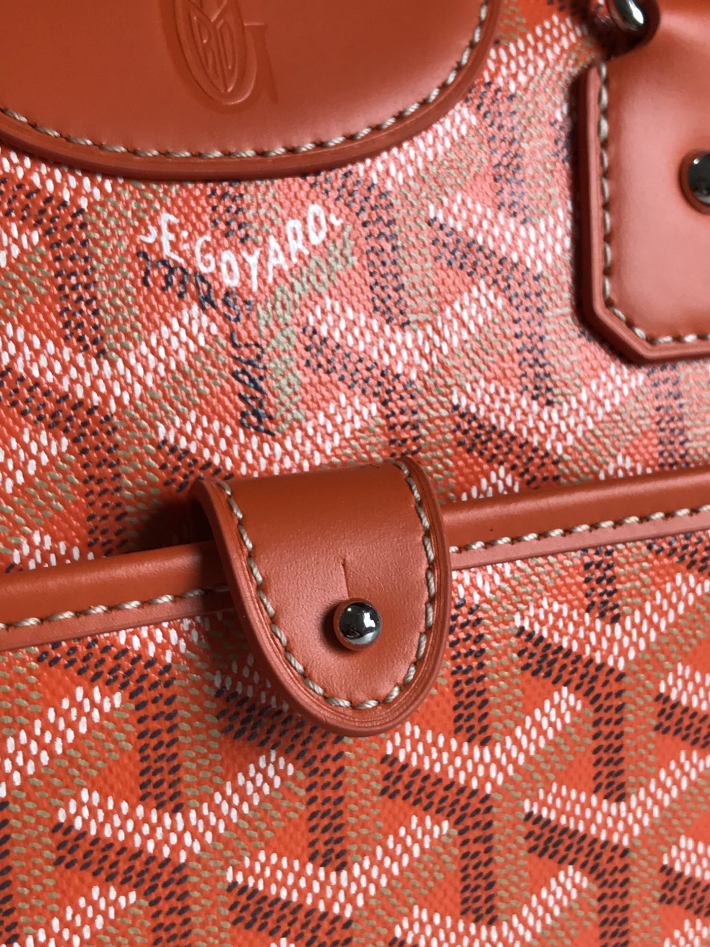 Goyard Saint Jeanne Bag Coated Canvas PM orange