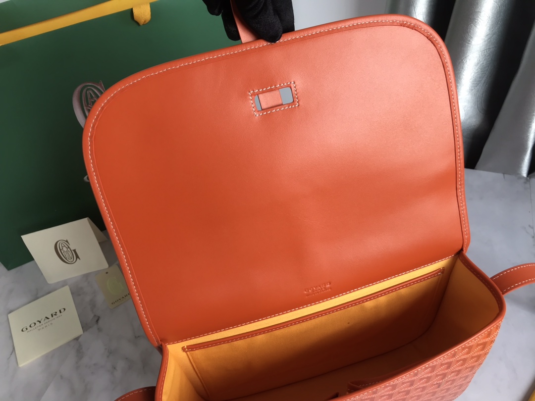 GOYARD Goyardine Belvedere II MM Messenger Bag Orange 516742