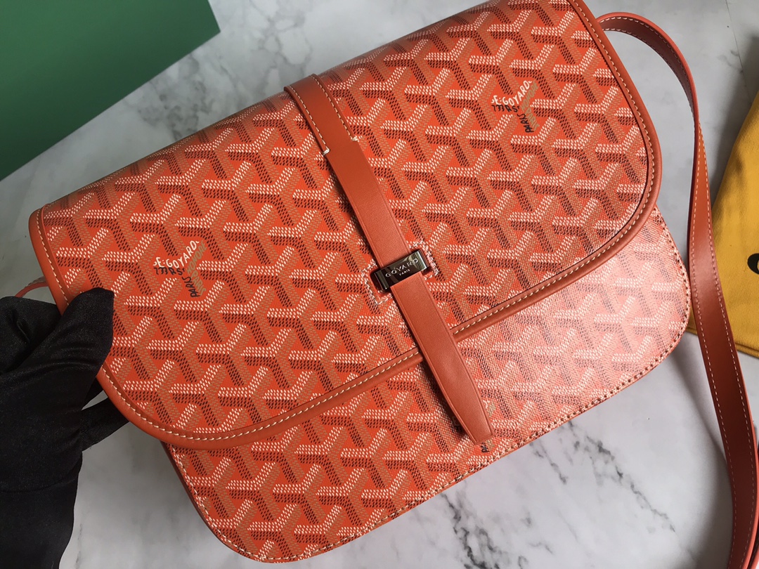 GOYARD Goyardine Belvedere II MM Messenger Bag Orange 516742