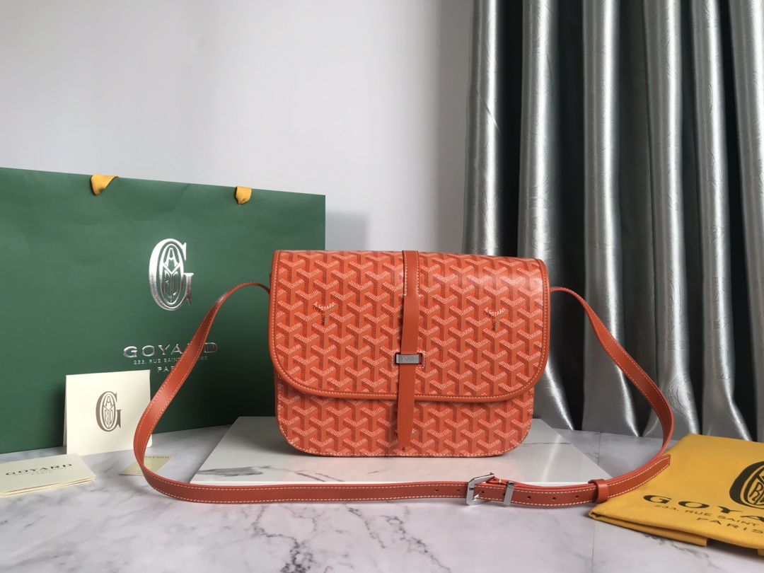 GOYARD Goyardine Belvedere II MM Messenger Bag Orange 516742